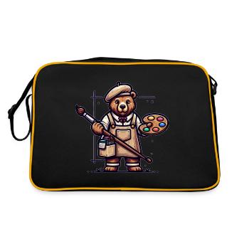 Artiste d’ours mignon - Sac Retro - noir/or - Dos
