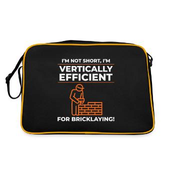 Bricklayer Bricklaying Vertical Efficiency Job - Retro Bag - black/gold - Back