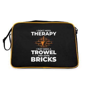 Bricklayer Therapy Trowels and Bricks Brick Mason - Retro Bag - black/gold - Back