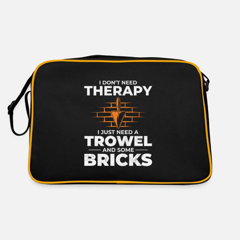 Bricklayer Therapy Trowels and Bricks Brick Mason Retro Bag