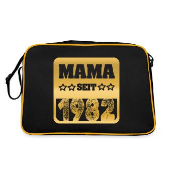 Mutter 1982 - Retro Tasche - Schwarz/Gold - Hinten