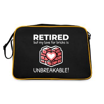 Unbreakable Brick Love: Retired Bricklayer - Retro Bag - black/gold - Back