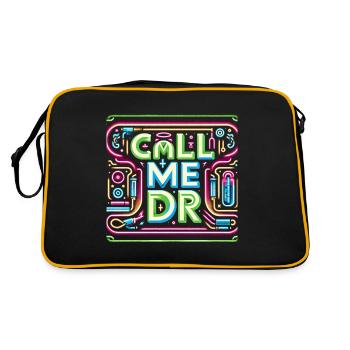 Call Me Dr 32 - Retro Tasche - Schwarz/Gold - Hinten