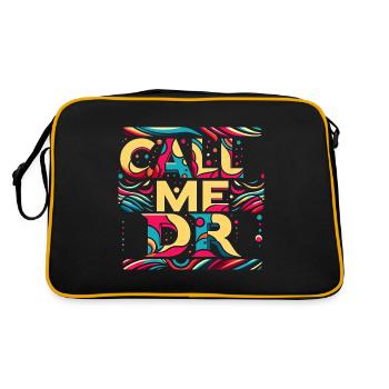 Call Me Dr 35 - Retro Tasche - Schwarz/Gold - Hinten