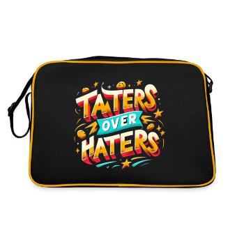 taters over haters 12 - Retro Bag - black/gold - Back