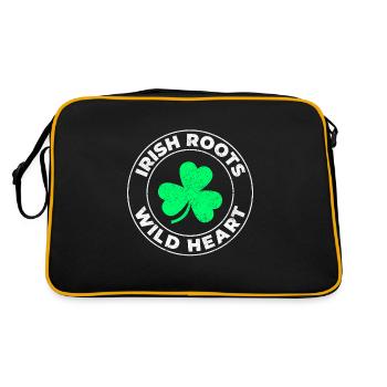 Wild Heart : Conception de fille irlandaise drôle - Sac Retro - noir/or - Dos