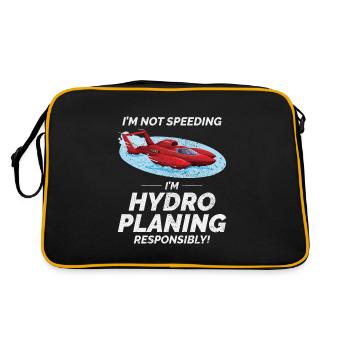 Hydroplane, Bateau, Course, Sports nautiques, Adrénaline - Sac Retro - noir/or - Dos