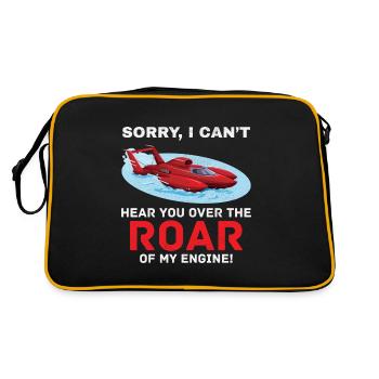 Hydroplane Boat Racing Engine Roar Water sport - Retro Bag - black/gold - Back