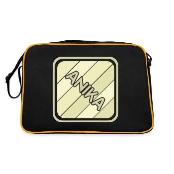 Girl's name Anika - Retro Bag - black/gold - Back