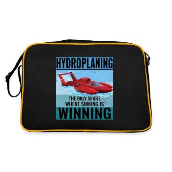 Hydroplane Boat Racing Humor Winning Sinkers - Retro Bag - black/gold - Back