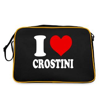 J’aime les croûtons coeur drôle spirituel - Sac Retro - noir/or - Dos