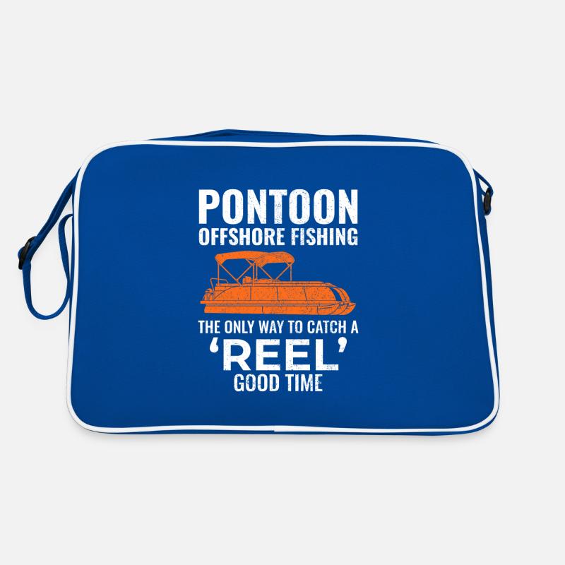 Pontonboot Motorboot Hochseefischen Lustig Retro Tasche