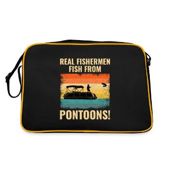 Ponton Bateau Nautique Pontooning Pêche Rétro - Sac Retro - noir/or - Dos