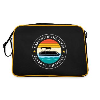 Pontonboot Kapitän Offshore-Bootsfahrt Retro - Retro Tasche - Schwarz/Gold - Hinten