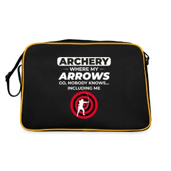 Archery Targets Archer Bullseye Shooting Sport - Retro Bag - black/gold - Back