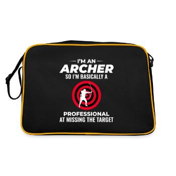 Archery Targets Archer Bullseye Shooting Sport - Retro Bag - black/gold - Back