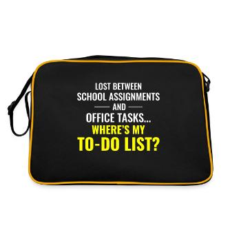 Work Memes Office-Humor Workplace Funny - Retro Bag - black/gold - Back