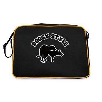 Doggy Style Black Grunge - Retro Bag - black/gold - Back
