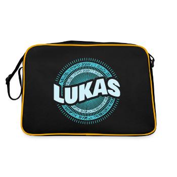 Lukas - Retro Bag - black/gold - Back