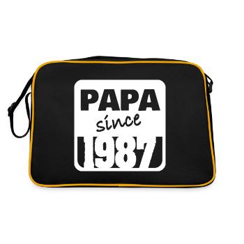 Dad 1987 - Retro Tasche - Schwarz/Gold - Hinten