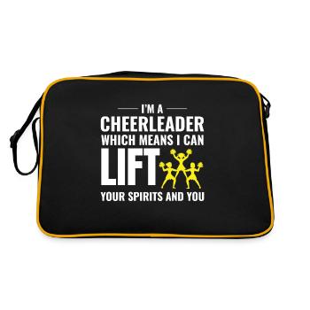 Cheerleader Cheerleading Girl Cheering Cheer Squad - Sac Retro - noir/or - Dos