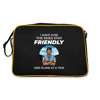 Air Traffic Controller ATC Aviation Humor Airplane - Retro Bag - black/gold - Back