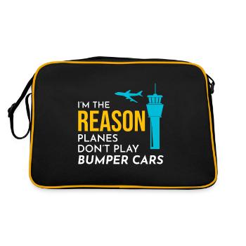 Air Traffic Controller ATC Aviation Humor Airplane - Retro Bag - black/gold - Back