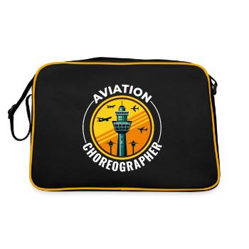 Air Traffic Controller ATC Aviation Humor Airplane - Retro Bag - black/gold - Back