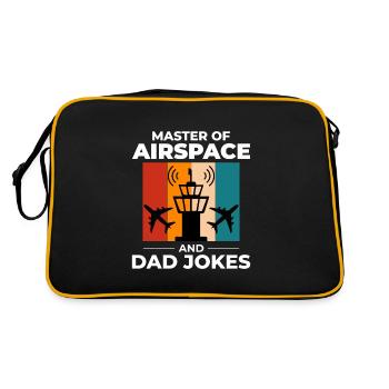 Air Traffic Controller Dad ATC Aviation Humor - Retro Bag - black/gold - Back