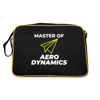 Aerospace Engineer Flight Mechanics Paper Plane - Retro Bag - black/gold - Back