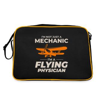 Aircraft Mechanic Aviation Maintenance Technician - Retro Bag - black/gold - Back