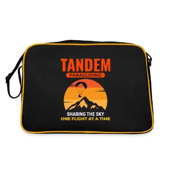 Aventure en parapente biplace - Sac Retro - noir/or - Dos