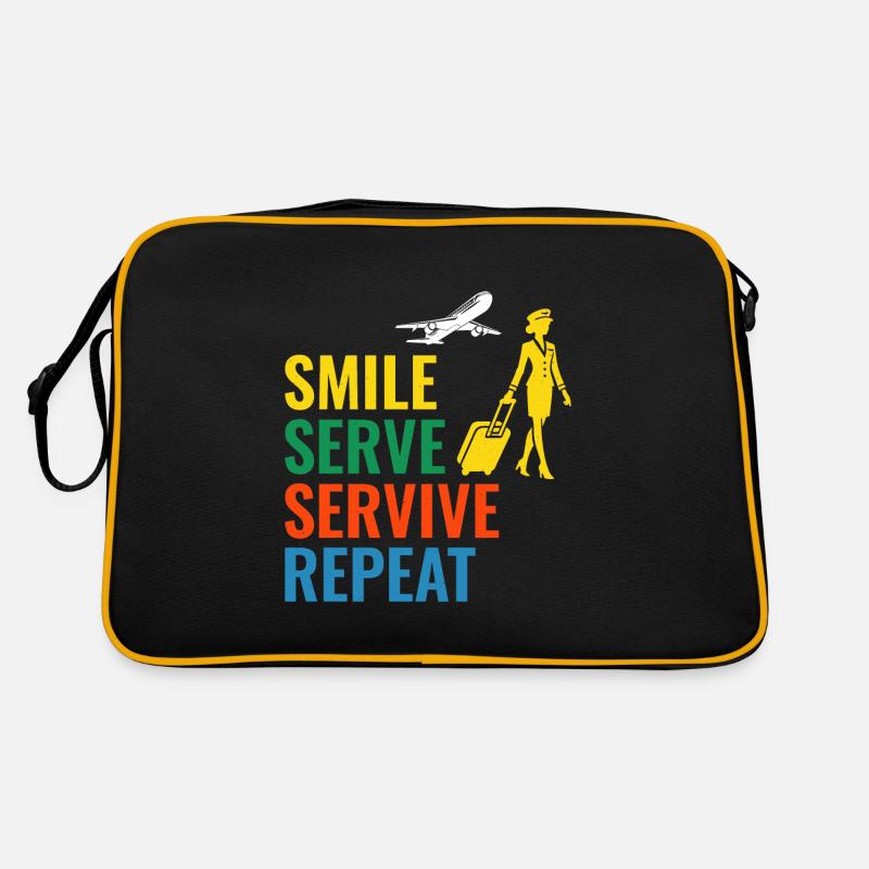 Flugbegleiter Flugbegleiter Flugcabin Crew Personal der Fluggesellschaft Retro Tasche