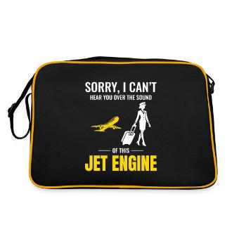 Flight Attendant Aviation Cabin Crew Airline Staff - Retro Bag - black/gold - Back