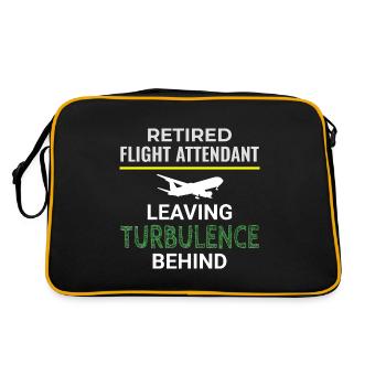 Flugbegleiter im Ruhestand Flugbegleiter Flugbegleiter - Retro Tasche - Schwarz/Gold - Hinten