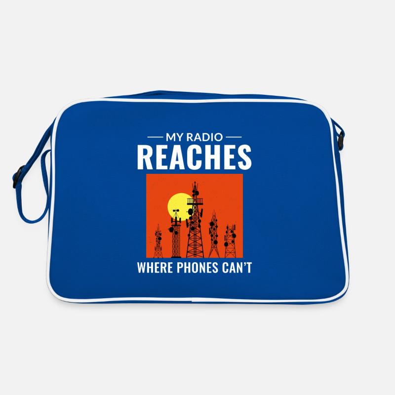 Frequenz der Funkwellen des Amateurfunkers Retro Tasche