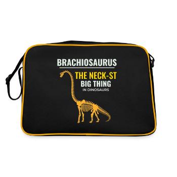 Brachiosaure dinosaure dinosaure dinosaure chasse aux fossiles - Sac Retro - noir/or - Dos