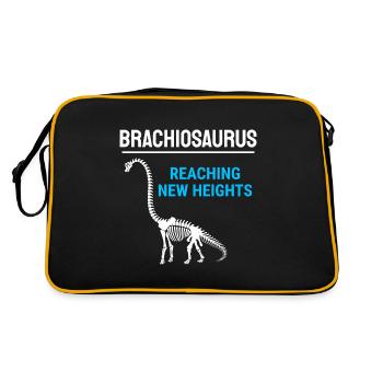 Brachiosaure dinosaure dinosaure chasse aux fossiles chasseur - Sac Retro - noir/or - Dos