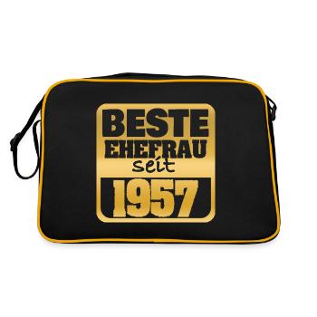 Married in 1957 - Retro Bag - black/gold - Back