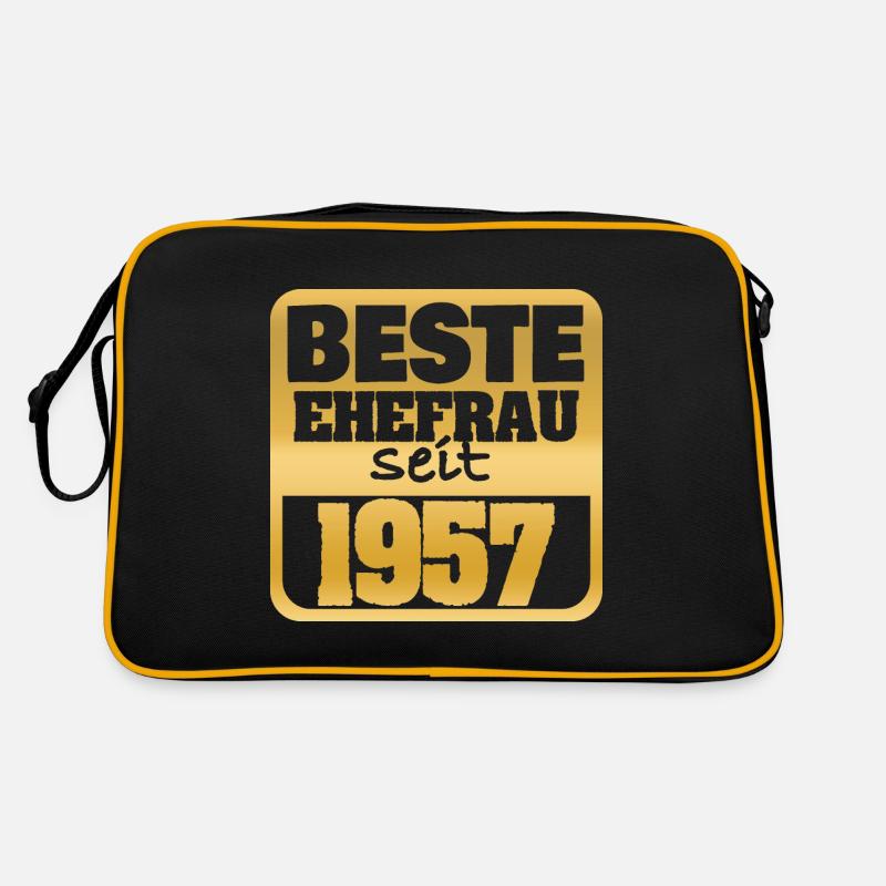Verheiratet 1957 - Retro Tasche - Schwarz/Gold