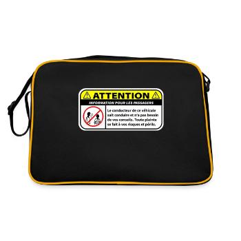 information pour les passagers - Sac Retro - noir/or - Dos