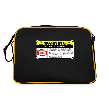 WARNING - Sac Retro - noir/or - Dos