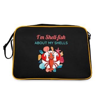 Coquillages Collector Beachcomber Sea Shell Ocean - Sac Retro - noir/or - Dos