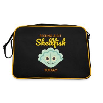 Scallop Seashells Collector Beachcomber Shellfish - Retro Bag - black/gold - Back