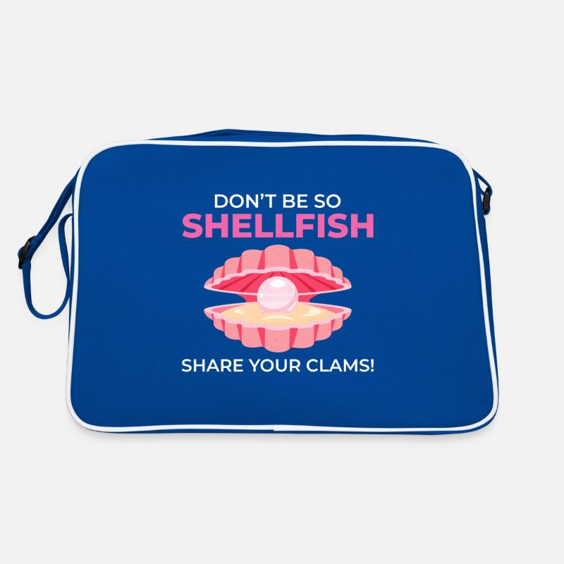 Clam Shell Seashells Collector Beachcomber Retro Bag
