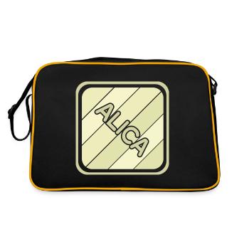 Nom de jeune fille Alica - Sac Retro - noir/or - Dos