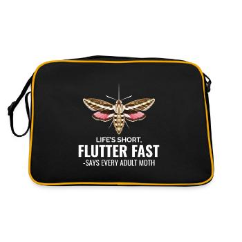 Papillon de nuit Animal Insect Collectionneur Entomologie - Sac Retro - noir/or - Dos
