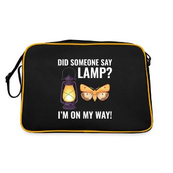 Motte nachtaktives Tier Insektensammler Entomologie - Retro Tasche - Schwarz/Gold - Hinten