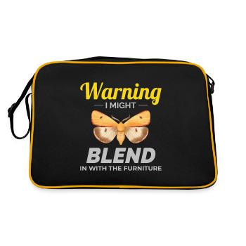 Papillon de nuit Animal Insect Collectionneur Entomologie - Sac Retro - noir/or - Dos