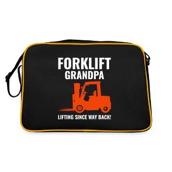 Conducteur de chariot élévateur Conducteur d’équipement lourd Papy - Sac Retro - noir/or - Dos